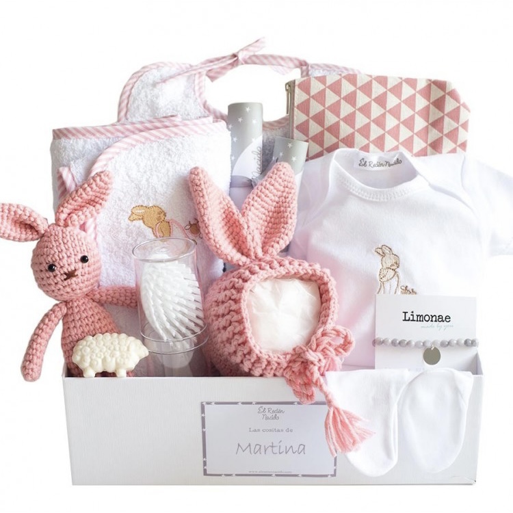 Canastillas bebe niña personalizada con nombre