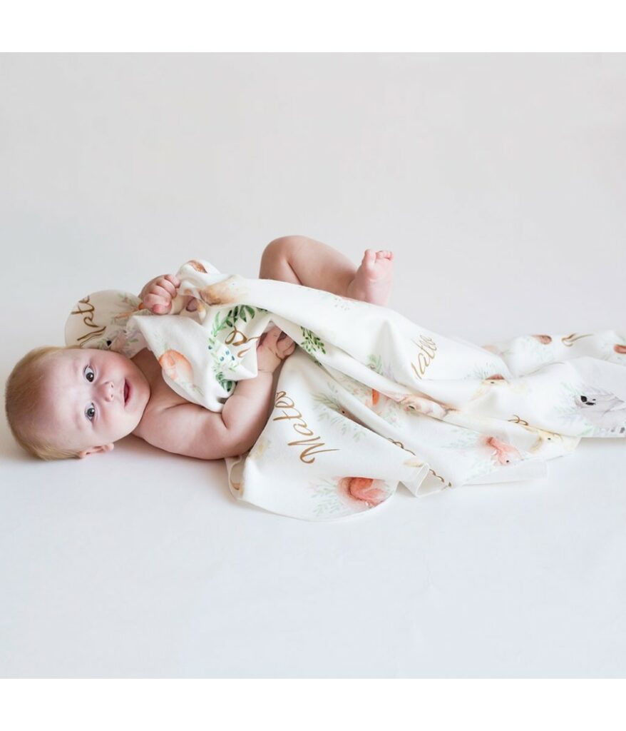 mantas personalizadas con el nombre de tu bebé