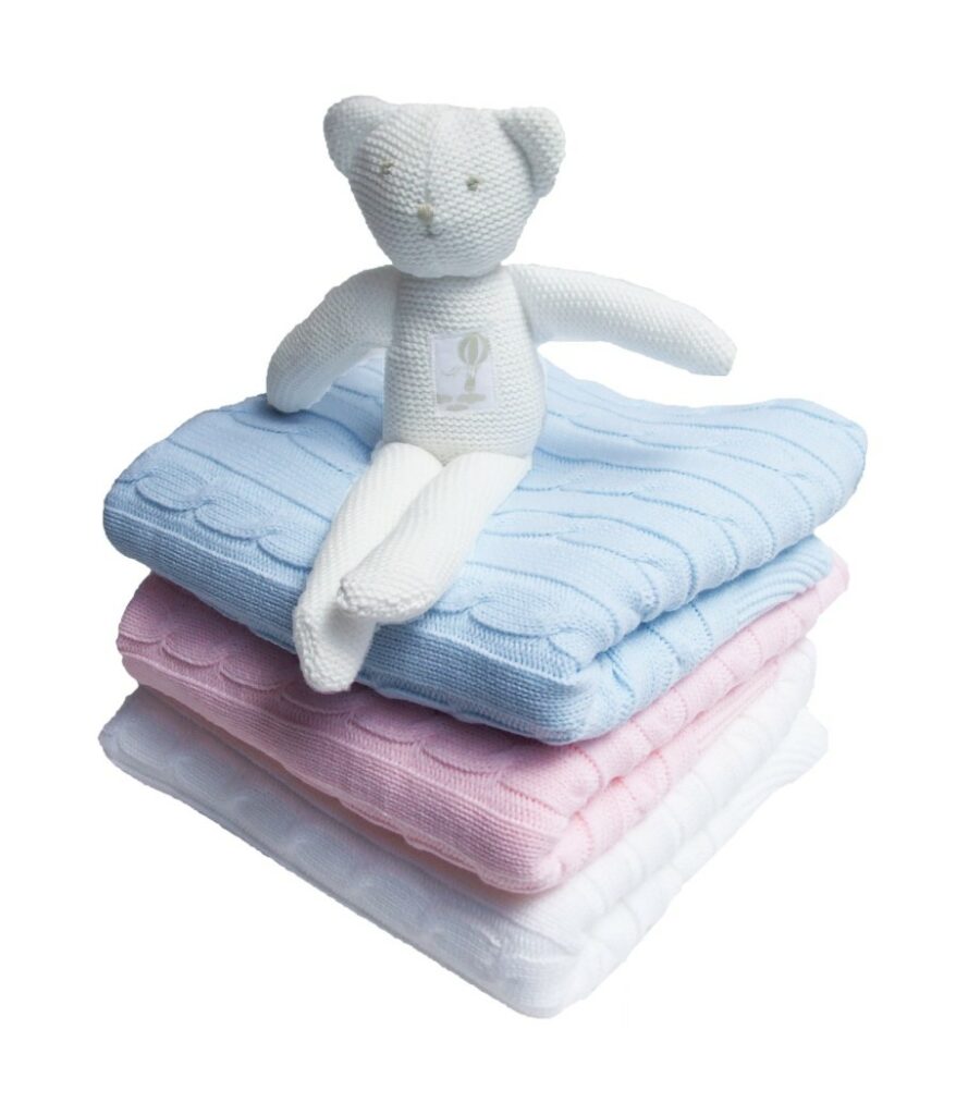 toquillas personalizadas en 3 colores diferentes para bebés