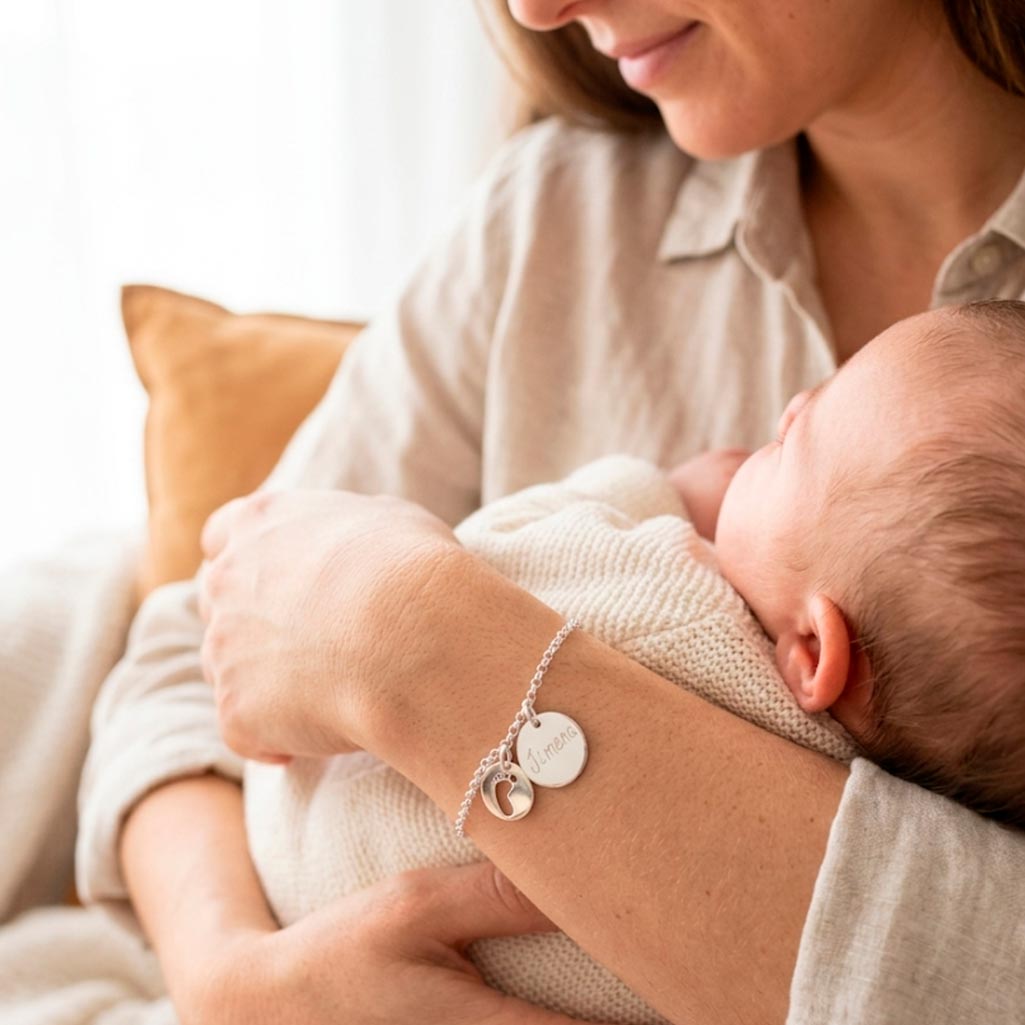 regalo para mama pulsera de plata grabada